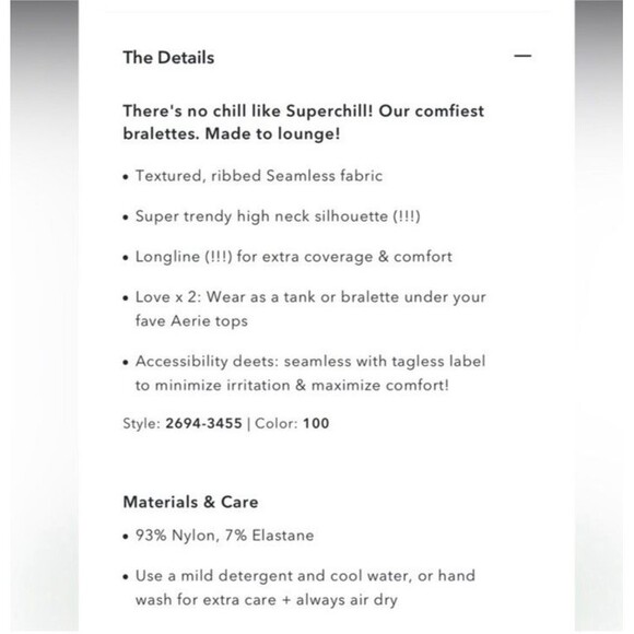 Aerie Women's White Ribbed Crop Top Tank Size XXL High Neck Lounge Bralette - Picture 15 of 15